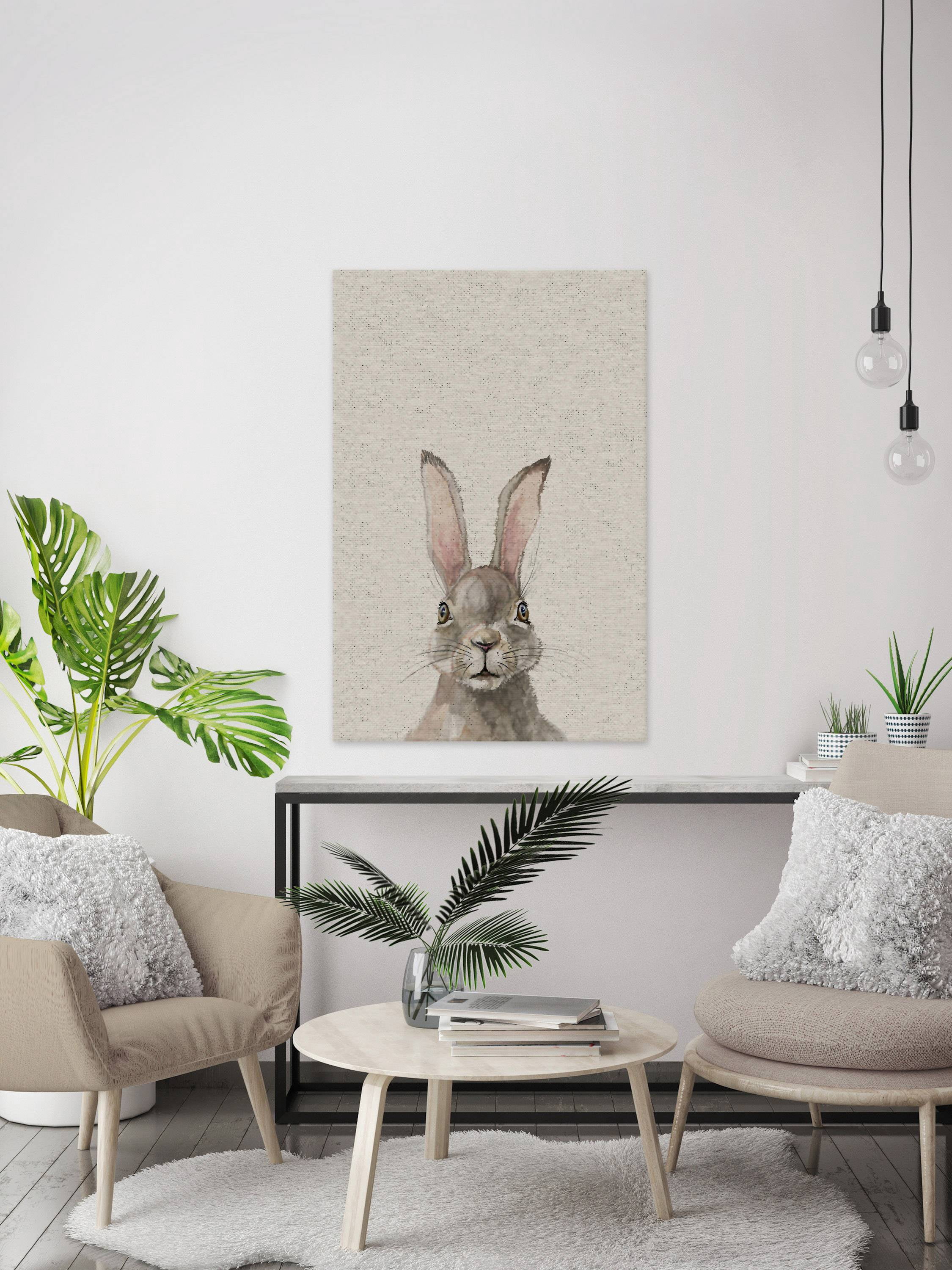 Lapin Gris III Painting Print on Wrapped Canvas