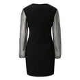 thumbnail image 5 of Babysbule New Dresses for Women Women's Fashion Sexy V Neck Mesh Long Sleeve Lace Mini Dress, 5 of 7