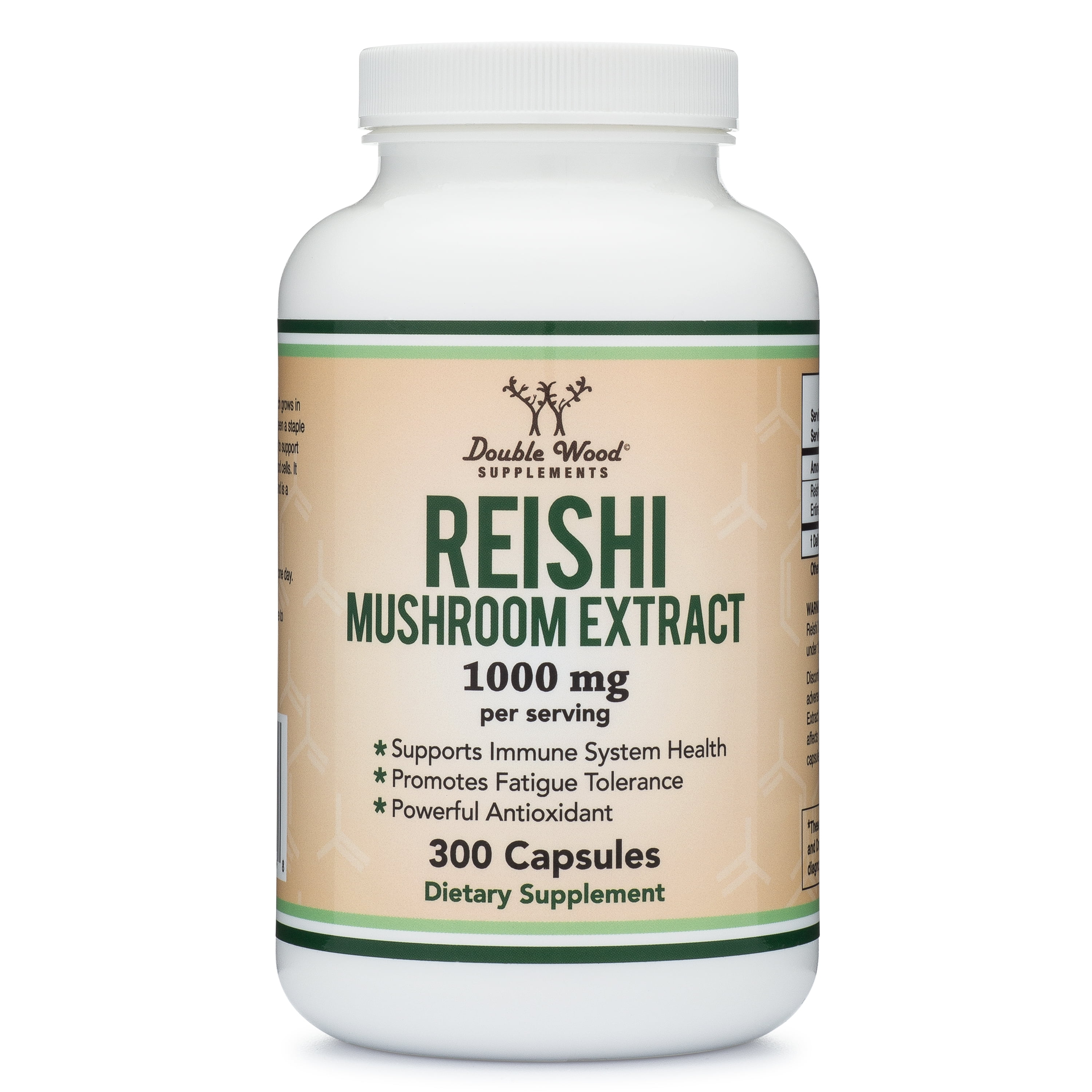 Reishi Mushroom Capsules (41 Ganoderma Extract, 1,000mg Reishi Powder