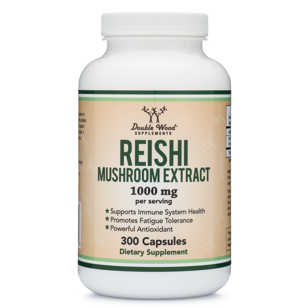 Reishi Mushroom Capsules (41 Ganoderma Extract, 1,000mg Reishi Powder
