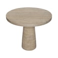 thumbnail image 2 of 36"W Cement Dining Table with Pedestal Base,Modern Kitchen Table with Round Top,Leisure Party Table with Tulip Design for,Living Room,Office,Cream, 2 of 9