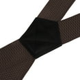 thumbnail image 3 of Buyless Fashion Heavy Duty 2 Pack Suspenders for Men - 48" Adjustable Straps 1 1/2" - X Back with Black Plastic Clips - 5147-2-Brown, 3 of 7