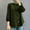 Army Green, variant on AXXD Basic Ladies Tops And Blouses Summer 2024 Solid Color Muslim Crew-Neck Casual Long-Sleeved Shirt Top