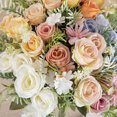 thumbnail image 2 of CSChome Artificial Flower Artificial Flower Bunch: Realistic Looking Non fading 5 Forks with 4 Rosebuds Perfect for Wedding Simulation Bouquets and Home Decor, 2 of 7