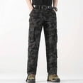 thumbnail image 2 of Men's Camouflage Tactical Work Pants with Rip-Resistant Fabric, Multi-Pocket Design for Outdoor Adventures and Casual Wear (Durable & Functional, No Belt Included),Black 31, 2 of 5