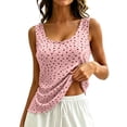 thumbnail image 3 of Luivaraty Tank Tops for Women Floral Print Shrits Soft Built in Bras Round Neck Sleeveless Homewear Blouse, S-L, 3 of 8
