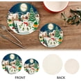 thumbnail image 4 of GZHJMY Christmas Night Celebration Trivets Pot Holders Set of 2, Hot Pads, Table Mats,Placemats Set for Cooking and Baking, Cotton Braided Hot Pads, 7.09"+9.45", 4 of 7