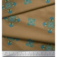 thumbnail image 3 of Soimoi Moss Georgette Fabric Damask & Mandala Decorative Decor Fabric Printed Yard 42 Inch Wide, 3 of 3