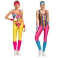 thumbnail image 2 of Conjunto de 6 leggings para adultos de los años 80 y 90, disfraz retro para Halloween, ropa deportiva, diadema, trajes para mujer, traje de carnaval, 2 of 5