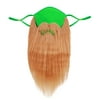hirigin St. Patrick's Day Mask Cotton Green Mask with Brown Big Beard