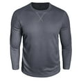 thumbnail image 5 of Mens T-Shirts Waffle Crewneck Shirts Slim Fit Long Sleeve Casual Tops, 5 of 6