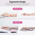 thumbnail image 2 of Douself Ergonomic Memory Foam Keyboard Wrist Rest Mouse Wrist Rest Mouse Pad Set with Fabric -slip Rubber Base Pink, 2 of 7