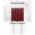 thumbnail image 6 of No Hook Shower Curtain with Snap in Liner, Christmas White Snowflake Snow On Black and Red Plaid Hotel Shower Curtains for Bathroom, Washable Shower Curtain Liner Set with Mesh Top Window, 54"x78", 6 of 6