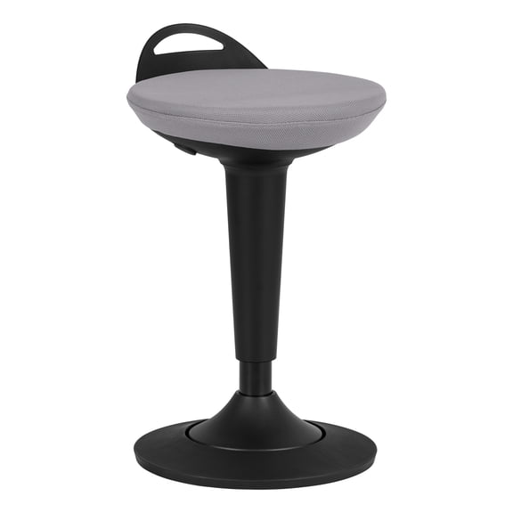 Adjustable-Height Padded Wobble Stool - Light Grey