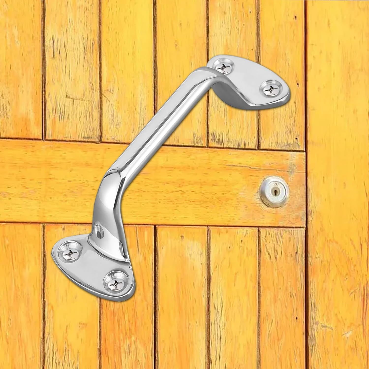 WYJ Bath Grab Bar, 6in Shower Grab Bar Stainless Steel Bathroom Handles Stairway Handrail Balance Bar Boat Yacht Handle Pull Shower Handle Safety Bar for Grab Bars Senior, Elderly, Handicap-0614