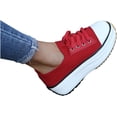 thumbnail image 3 of 2024 New Spring Sneakers, Women Casual Breathable Sport Shoes Lace-up Outdoor Canvas Walking Shoes, 3 of 15