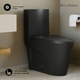 thumbnail image 2 of St. Tropez Two-Piece 12" Rough-in 1.1/1.6 GPF Dual Top Flush Elongated Toilet in Matte Black, 2 of 10