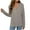 Gray, variant on XFLWAM Women's V Neck Waffle Knit Henley Tops Casual Solid Color Long Sleeve Pullover Blouses with Pocket Gray S