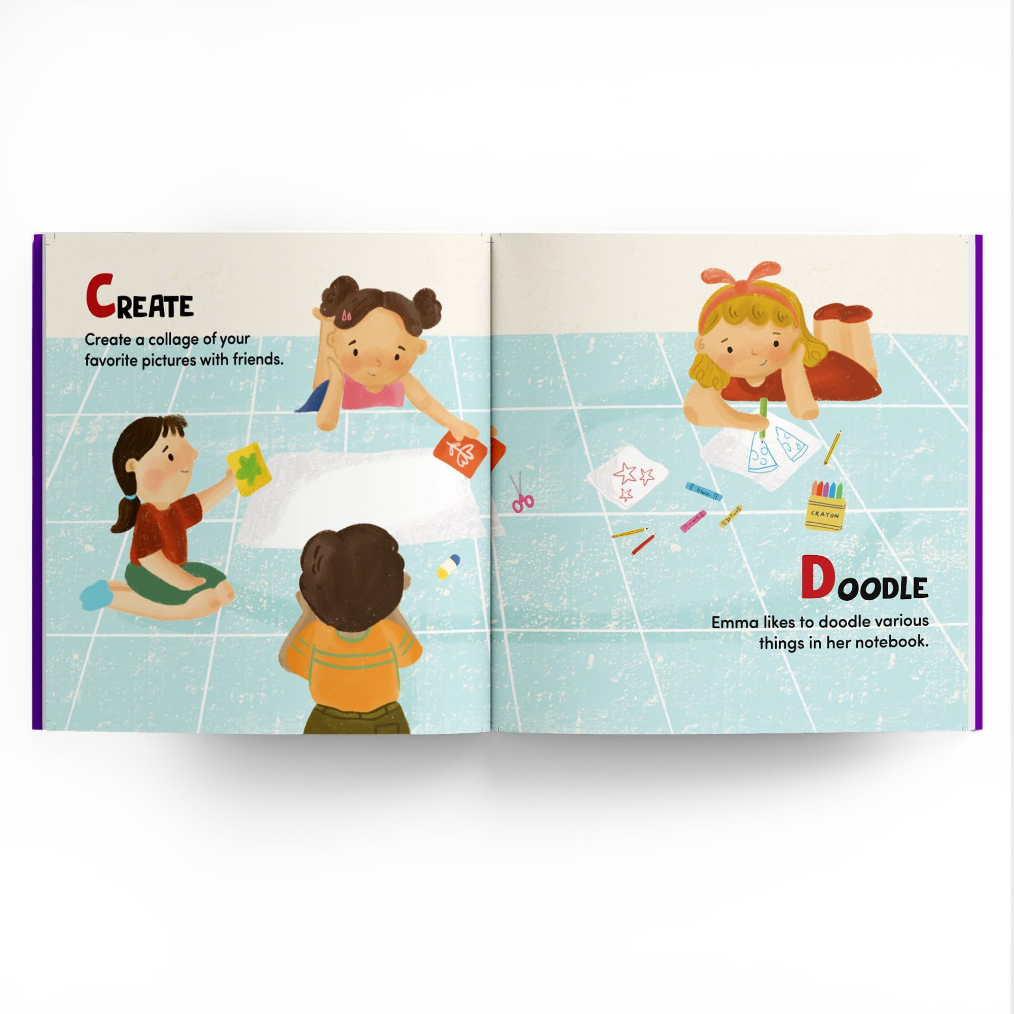 ABC Action Words: An Engaging Illustrated Board Book A to Z Action Words and Sentences for Kids, Toddlers Book for 3+ [P, (Board Book)