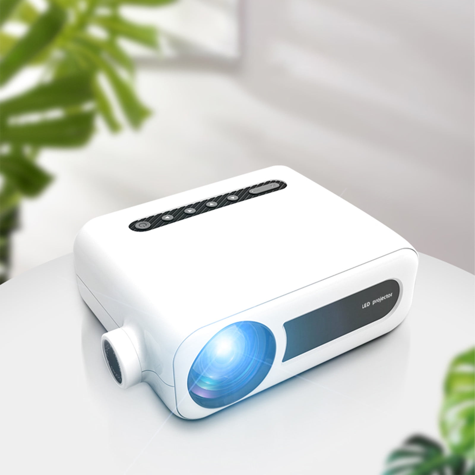 Nkmbld Full HD Portable Mini Projector, 5G Wireless Mobile Phone Same Screen Projector-Selling HD 1080P Portable Projector 200inch Large Screen High Brightness Projector