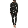 thumbnail image 3 of SCRAWLGOD Snowflakes Christmas Pajamas for Women Lounge Sets 2 Piece Outfits for Women Fall Crewneck Jogger Pjs Set Size M Nightwear Set Women Daily Sleepwear, 3 of 6