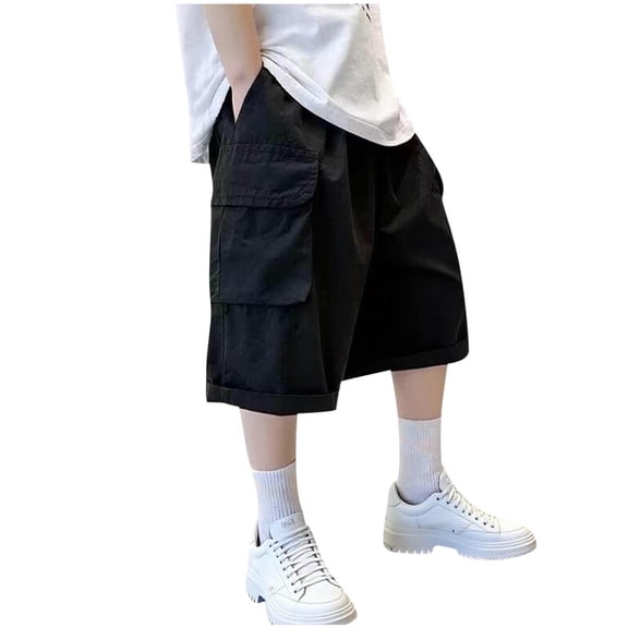 Guluxicc Boys Shorts Kids Cotton Cargo Active Shorts Boys Causal Summer Clothes with Pockets