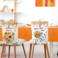 thumbnail image 5 of Fall Chair Covers Set of 6 Thanksgiving Dining Protector Stretch Removable Washable Autumn Pumpkin Sunflower Maple Leaves Slipcovers for Dining Hotel Party Wedding, 5 of 6