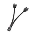thumbnail image 2 of Cable de extensión USB de 9 pines para placa base, de 9 pines a doble 9USB, multifunción, malla , resistente, para componentes del hogar. Negro, 2 of 10