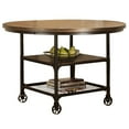 thumbnail image 2 of Sunset Trading Rustic Industrial Elm Wood and Metal Table in Brown/Black, 2 of 2