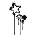 thumbnail image 2 of Camisetas para mujer, lindas camisetas con estampado gráfico, de manga corta, estilo casual, para veranoWomen's Casual Star Graffiti Print T-Shirt - Crew Neck, Short Sleeve, Stretchy Polyester Blend, 2 of 6