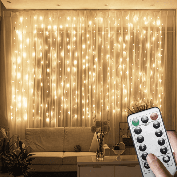DAYBETTER 300 LED USB Powered Copper Wire String Light, Remote Control, 8 Lighting Modes, 3m, 5V, Ideal for Wedding Bedroom Party Home & Christmas Decoration, 1Pack