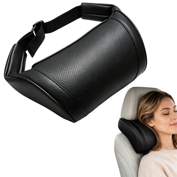 Car Headrest Neck Pillow, Memory Foam Neck Support Cushion with Breathable Washable Cover, Adjustable Headrest Pillow for Cars, SUVs & Daily Driving