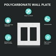 thumbnail image 4 of UCOMEN Decorator Wall Plate, Standard Size 2 - Gang for Outlet, Receptacle, Light Switch, Dimmer etc., 4.57”×4.57”, White 6 Pack, 4 of 6