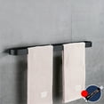 thumbnail image 2 of Wall Mounted Aluminum Towel Bar 12 Inch Bathroom Towel Holder Organizer No Drill Installation Stable Structure for Small Space Storage Aluminum Alloy, Hanging Rack *1, 2 of 7