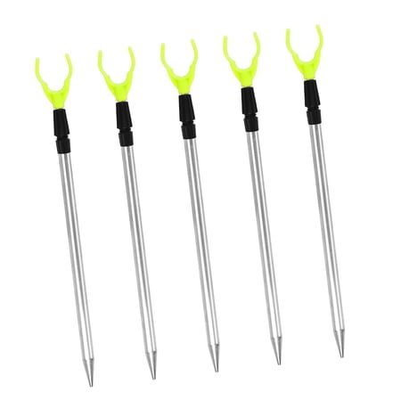 5Pcs Fishing Bankstick Adjustable Extending Rod Rest Portable Aluminum Fishing Poles Stand Easy To Carry For Lake River Sea
