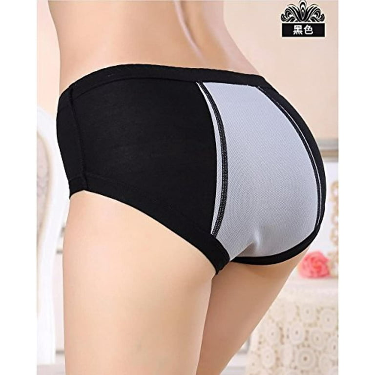 Period Panties Protective Menstrual Underwear Leak-Proof Easy Clean 2 Pack  Black & Beige by Bargain 7000 (Small (S)) 