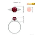thumbnail image 4 of ANGARA Natural 1.4 ct Ruby Twist Rope Split Shank Ring in 14K White Gold for Women (Size-7mm) | July Birthstone Jewelry for Her, 4 of 9