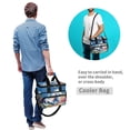 thumbnail image 4 of FORMRS Insulated Cooler Bag 24 Cans Capacity Soft Leakproof Lunch Box with Side Pockets, Abstract Snow Mountain, 4 of 7