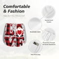 thumbnail image 6 of Lsque Buffalo Plaid Love And Gnome Printed Women's Running Shorts with Liner Pockets,Elastic Quick Dry Workout Athletic Gym Yoga Shorts,Womens High Waist Shorts-Large, 6 of 9