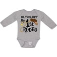 thumbnail image 3 of Inktastic No, This Ain't My 1st Rodeo Cowboy Hat and Lasso Boys or Girls Long Sleeve Baby Bodysuit, 3 of 5