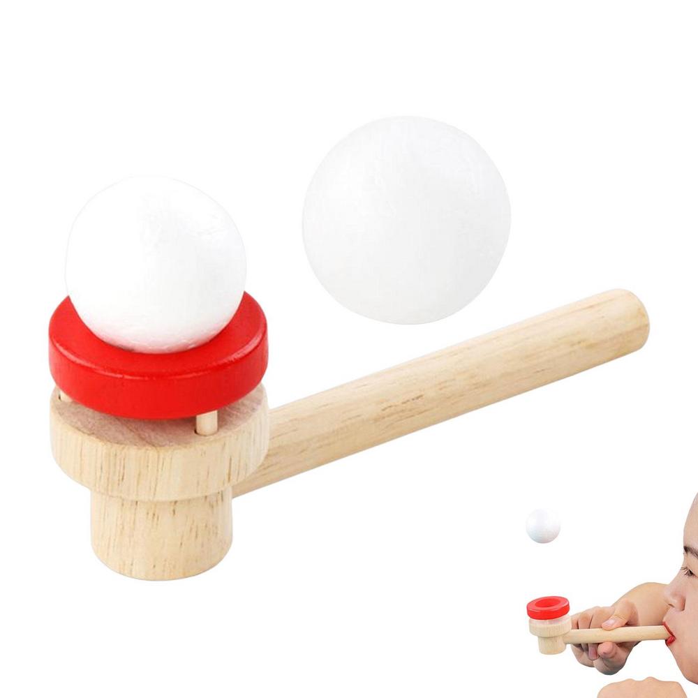 Geruite Blowing Floating Ball Toy Wooden Balances Blowing Toys