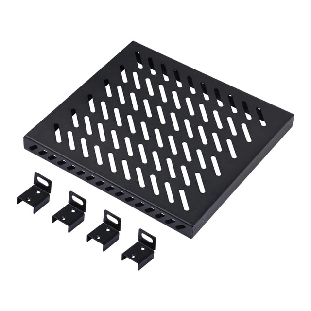 GeeekPi Étagère de Serveur Robuste 0.5U pour DeskPi RackMate T1/T0, Étagère de Serveur et Armoire Réseau 10 Pouces, Conception Perforée, Charge de 25 kg