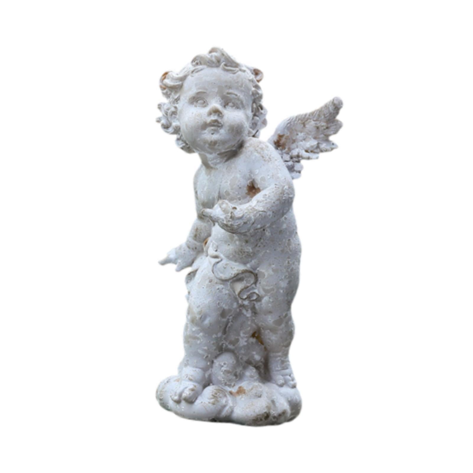 MAGIDEAL Angel Garden Statue Sculpture European Vintage Outdoor Statue for Poolside A