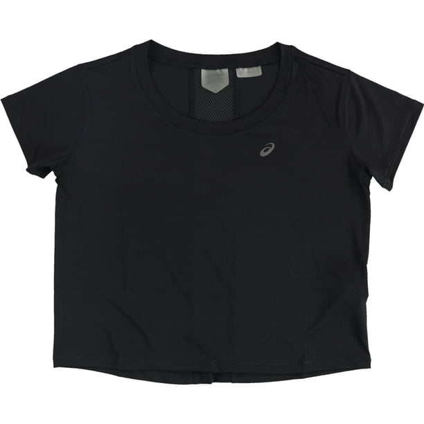 ASICS Womens Race Crop Graphic T-Shirt, 001, M