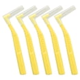 thumbnail image 1 of 5 cepillos interdentales en forma de L, limpieza eficaz, eliminación de placa, cepillo para aparatos dentales, color amarillo, 1 of 14