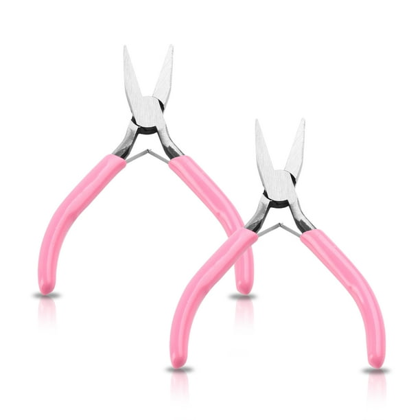 Alicates para pelar, pinzas con resorte de acero antideslizante, fabricación de joyería artesanal, pelacables portátiles, herramientas de mano, alicates de punta plana, 2 piezas sidaley TO000996-04