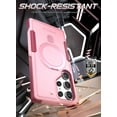thumbnail image 5 of Poetic Neon Case for Galaxy S24 Ultra 6.8", [Magnetic Ring Stand] Dual Layer Rugged Slim Shockproof Protective Cover, Light Pink, 5 of 6