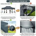 thumbnail image 3 of SANOPY 10x15 FT Pop Up Canopy with 4 Sidewall,Heavy Duty Canopy UPF 50+ All Season Wind Waterproof Commercial Outdoor Wedding Party Tents for Parties Canopy Gazebo with Carry Bag(Gray), 3 of 10