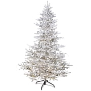 Northlight Pre-Lit Medium IPT Artificial Flocked Garden Christmas Tree - 7.5' - Warm White LED