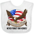 thumbnail image 3 of Inktastic Memorial Day- Never Forget Our Heroes- Bald Eagle Boys or Girls Baby Bib, 3 of 4